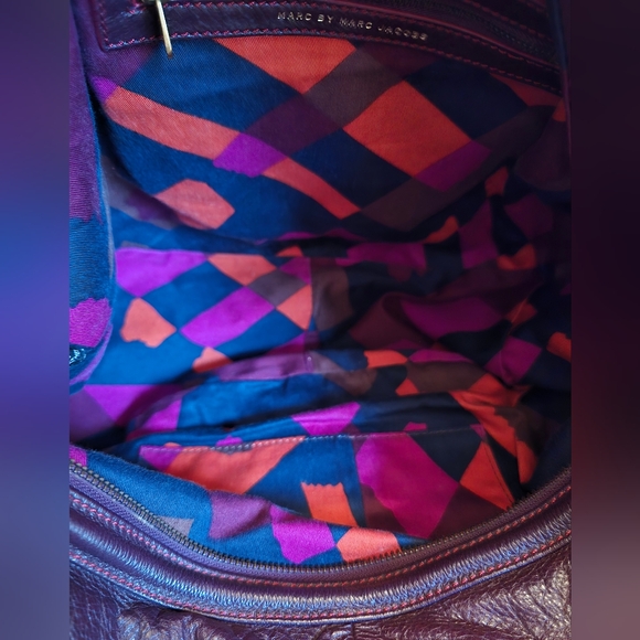 Marc By Marc Jacobs Bombay Hobo Bag Plum Padlock - Picture 7 of 13